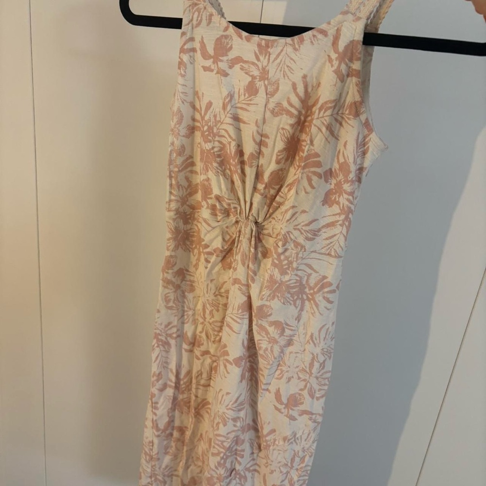 Art Class Cream and Pink Floral Midi Dress